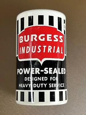 VINTAGE 🇺🇸 “BURGESS” INDUSTRIAL “D Size” FLASHLIGHT BATTERY 👀LQQK👀 • $19.99