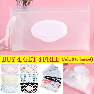 Clear Wipes Carrying Case Wet Wipes Bag Cosmetic Pouch Easy Carry Wipe Container • £2.87
