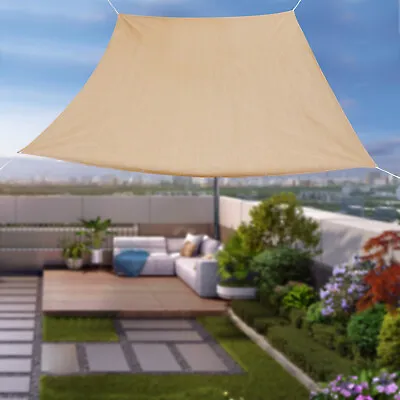 6'x12' Rectangle Sun Shade Sail Fabric Canopy Cover Outdoor Sun Shade Cloth NEW • $26.60