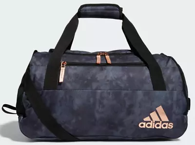 $39.95 • Buy ADIDAS SQUAD 5 MEDIUM Duffel Gym Bag GREY GOLD ZIP VENT SHOE Pocket WIPE NWT $55