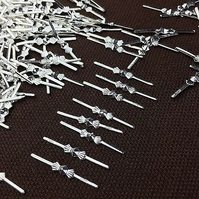 1000pcs 25mm Chandelier Part Beads Connector Metal Bow Tie Silver Pins Fix New • $17.34