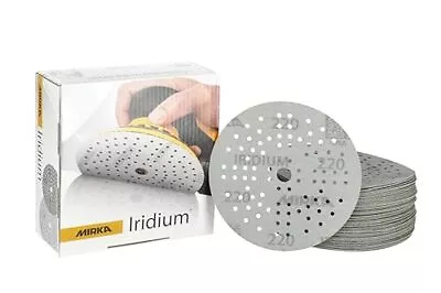 Iridium Premium Sandpaper Ø 5-Inch Hook & Loop Grit 220 50 Pcs/for Sanding ... • $62.02