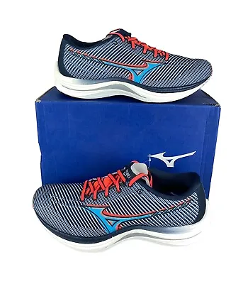 NEW Mizuno Wave Rebellion Running Men's Shoes/Sneakers India Ink/Scuba Blue • $69.99