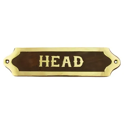 Brass Ships Head Door Sign Maritime Ship's Plaque Nautical Ship Home Wall Decor • $15.75