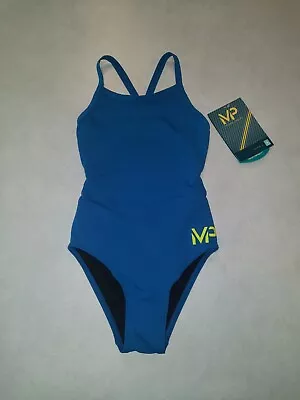 MICHAEL PHELPS MP Women's Swimsuit Aqua Sphere Size 22 NWT Royal Blue • £19.61