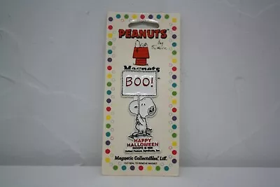 Peanuts Gang Snoopy Holding Boo Sign Happy Halloween Magnet Schulz New Last One • $14.99