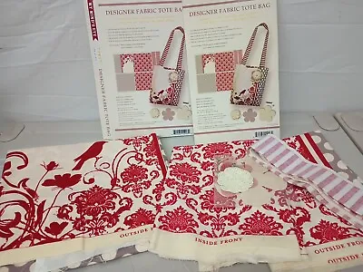 Set Of 2 My Mind's Eye See Me Sew Designer Tote Bag DIY Kit Fabric & Accessories • $12.14