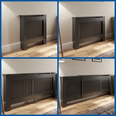 £79.98 • Buy Radiator Cover Wall Cabinet MDF Wood Anthracite Vertical Style Multiple Sizes