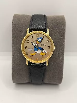 Vintage Bradley Quartz Birthday Donald Duck M03048 Watch Fresh Battery Working • $52