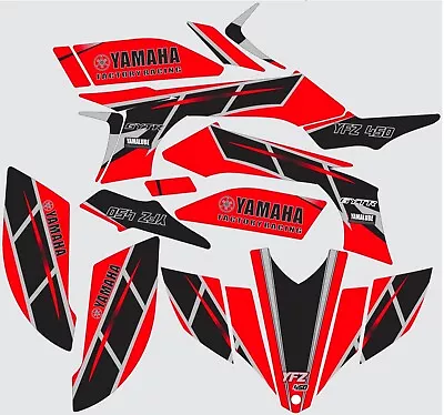 Graphic Kit For 2003-2008 Yamaha YFZ450 YFZ 450 ATV Decals Stickers RED BLACK • $169.19