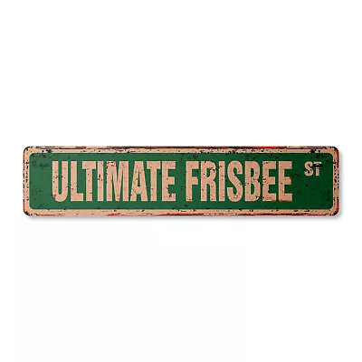 ULTIMATE FRISBEE Vintage Street Sign Freestyle Disc Golf Disk Sport • £27.98