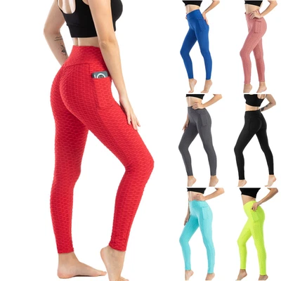 $21.65 • Buy Women Fashionable Pocket Yoga Pants High Elastic Hip Lifting Slim And Sweat Pant