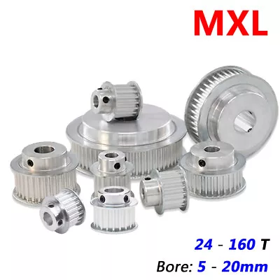 MXL Timing Belt Pulleys 5mm - 20mm Bore With Steps 24T - 160T For 3D Printer CNC • $3.35