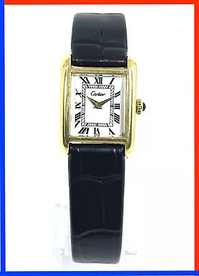 Vintage 1978 Cartier Tank Pre-must Ladies 18k Gold Plated 21mm Manual Wind! • $715