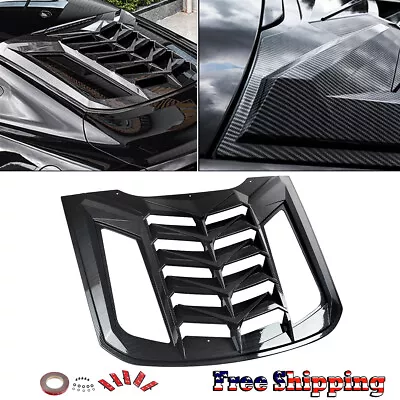 For Ford Mustang 2015-2021 Rear Window Louver Cover Sun Shade Carbon Look ABS • $179.99