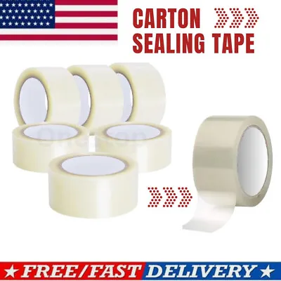 Clear Packing Packaging Carton Sealing Tape Packing Rolls 2inch*100m Size US • $11.49