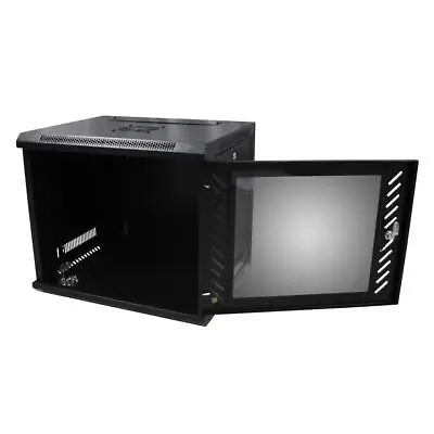 New 9U IT Network Server Data Cabinet Rack Enclosure Glass Door Lock Cooling Fan • $89.99