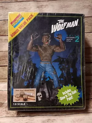 Vintage Monogram  THE WOLFMAN GLOW IN THE DARK   Kit #6009  FACTORY SEALED  • $55