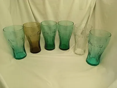 6 Piece Vintage McDonald's Coca Cola Glasses Assorted Colors  • $25