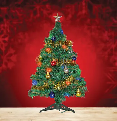 2 Ft Artificial PVC Christmas Tree W/Stand/UL Light String/Ornaments/Garland • $23.95