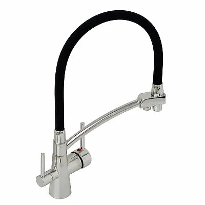 ENKI KT091 Chrome Kitchen Sink Pull Out Mixer Tap 3 In 1 Water Filter Purifier • £50