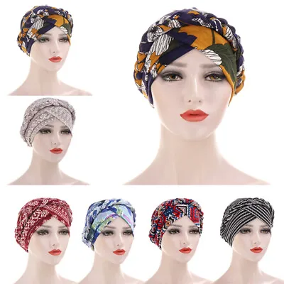 Women Chemo Cap Cancer Hat Hijab Muslim Turban Head Scarf Wrap Beanies Hair Loss • $8.45