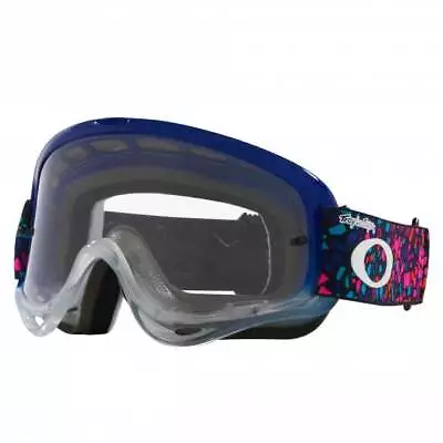 Oakley (Adult) MX Goggle - O-Frame TROY LEE Tessell - Blue/Pink W/Dark Grey • $49.80