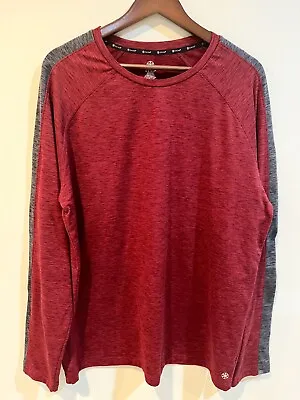 Gaiam Mens XL Heavyweight Mid-layer Performance Outdoor Long Sleeve Red Shirt • $16