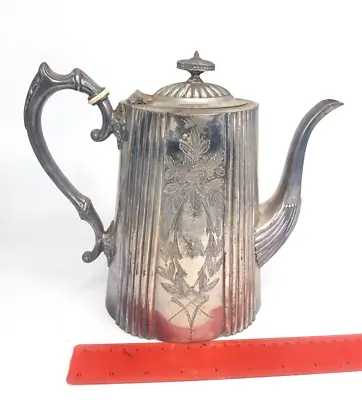 Vintage Silver Plated James Dixon & Sons Teapot Tea Pot - Dented • $49.95