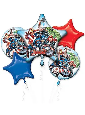 Avengers Balloon Bouquet 5pc Birthday Party Fun! • $8.99