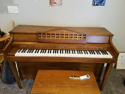 3 Pedal 1977 Mohogany Spinet Balwin Piano With Storage Bench And Music • $1100