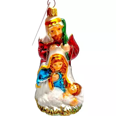 Mouth Blown Glass Nativity Christmas Ornament Made In Poland 6  Glassware Studio • $25.47