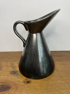 Vintage Ceramic 5  Gray Black Metallic Pitcher Ewer 1853-2 Maker Unknown MCM • $12