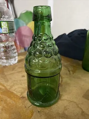 Wheaton Green Glass Drum Shaped McGiver's American Army Bitters Bottle 6 1/2 “ • $4