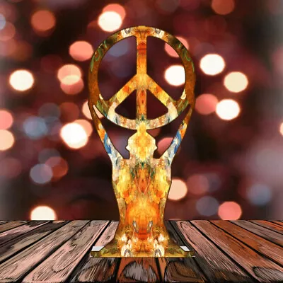 Metal Peace Sign Stand-up 14 X7  PH1090s • $49.95