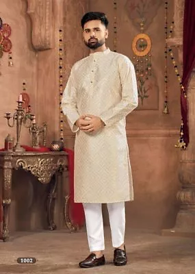 Bollywood Suit Pakistani Indian Wedding Kurta For Men Party Wear • £47.24