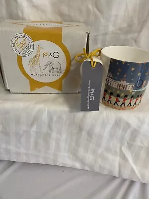 M&G Mustard & Gray London Seasons China Mug • £13.99