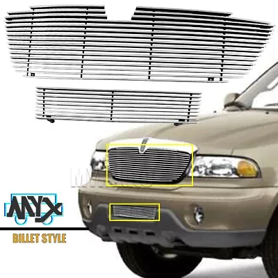 Fits  Lincoln Navigator 1998-2002 Front Billet Grille Chrome Upper Bumper Grill • $89.95