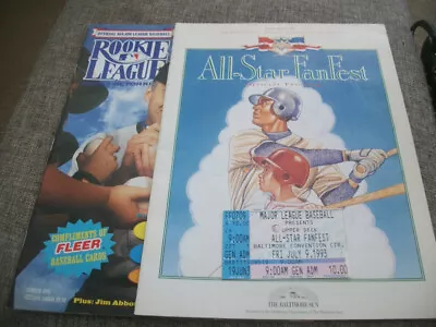 1993 MLB All Star Game Fanfest Ticket And Program • $9.95