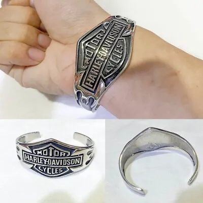 Bracelet Bangle Harley Davidson Font Motorcycle West Coast / Stainless316L • $24