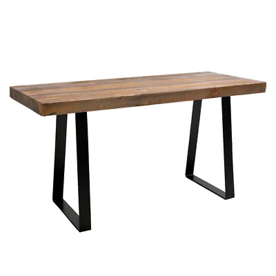 GREENAGE Rustic Old Pine Wood Bench Table With Metal Leg 33 L X 13  W X 16.5  H • $94.34