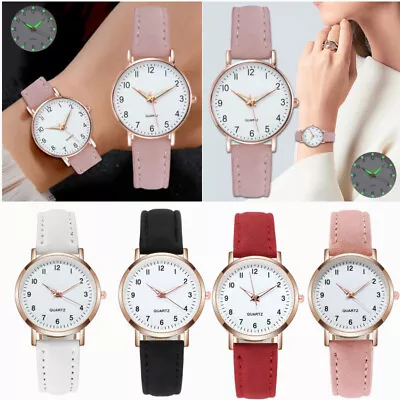 $10.22 • Buy Women's Watch Luminous Quartz Watches Frosted Leather Band Analog Wrist Watch AU
