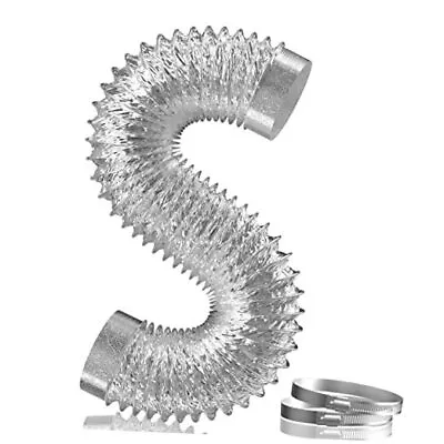 6 Inch Ducting  Non-Insulated 8FT Flex Duct Aluminum Dryer Vent Hose 6” X 8FT • $25.24