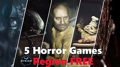 Bundle 5 Random Horror Games - Steam Keys Region FREE • $15