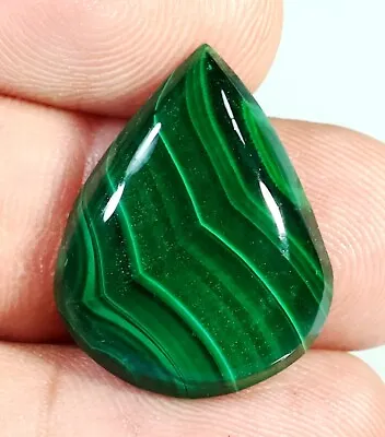 25 Ct Top Quality Natural Malachite Pear Cabochon Ring Gemstonne Mh-251 • $3.99