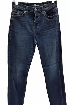 7 For All Mankind Size 26 Blue Josefina Skinny Boyfriend Stretch Denim Jeans • $19.99