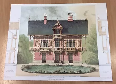 Vintage French Architectural Print Lithograph By Edouard Walter 1963 • $48.49