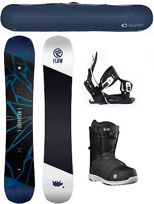 FLOW Burst 162 WIDE Mens Snowboard Package+Flow Bindings+BOA Boot+BAG NEW • $549.95