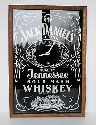 Vintage Jack Daniels Framed Wall Clock Distillery Sour Mash Whiskey • £74.16