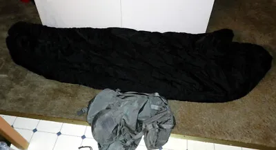 TENNIER Modular Sleeping Bag Intermediate Cold Black Zip Drawstring Mummy • $70.62
